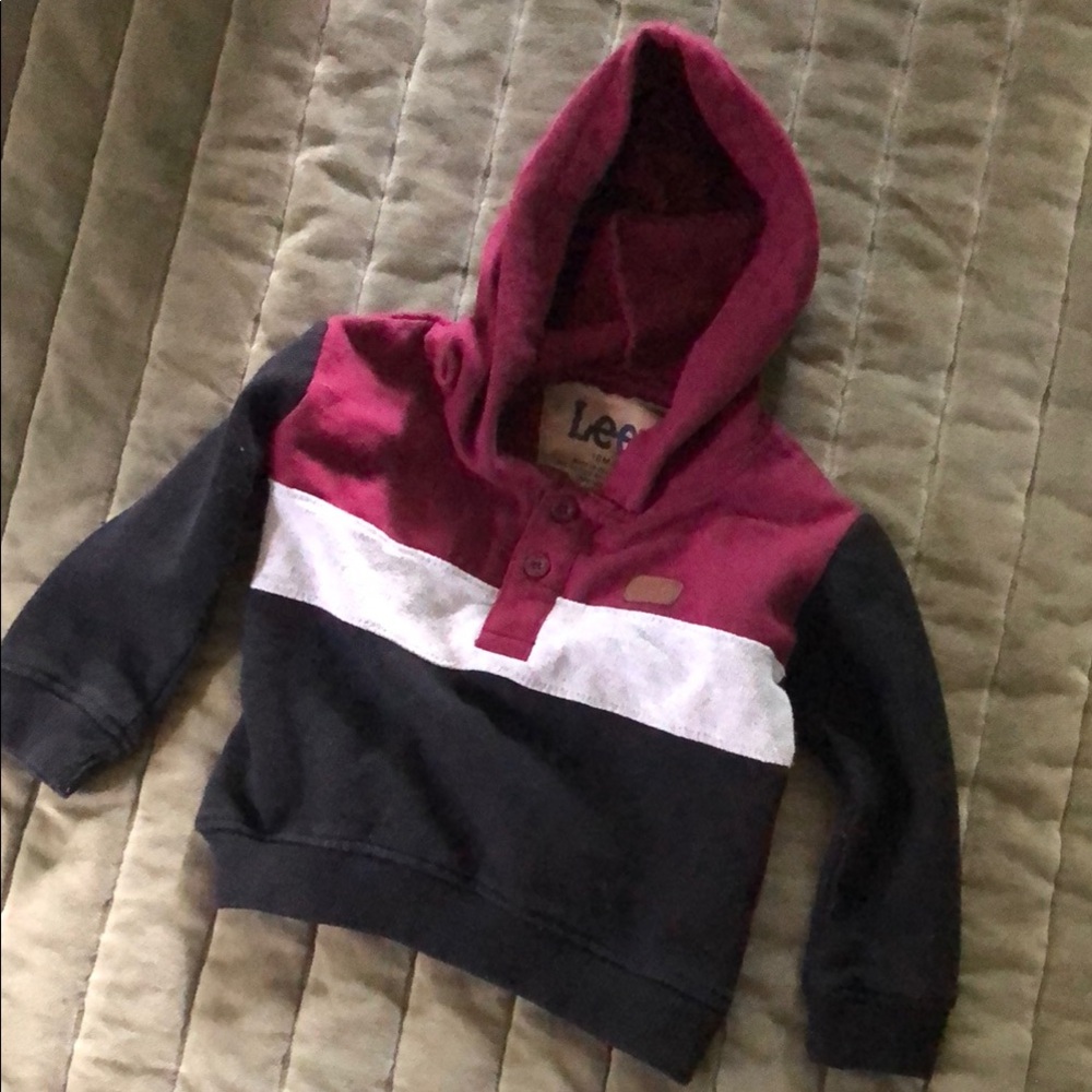 Lee Kids' Burgundy and Black Hoodie, 18mo